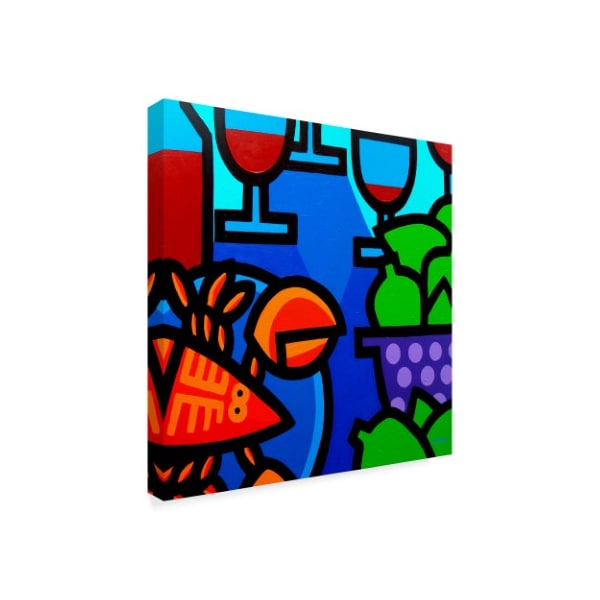 John Nolan 'Lobster Wine And Limes' Canvas Art,35x35